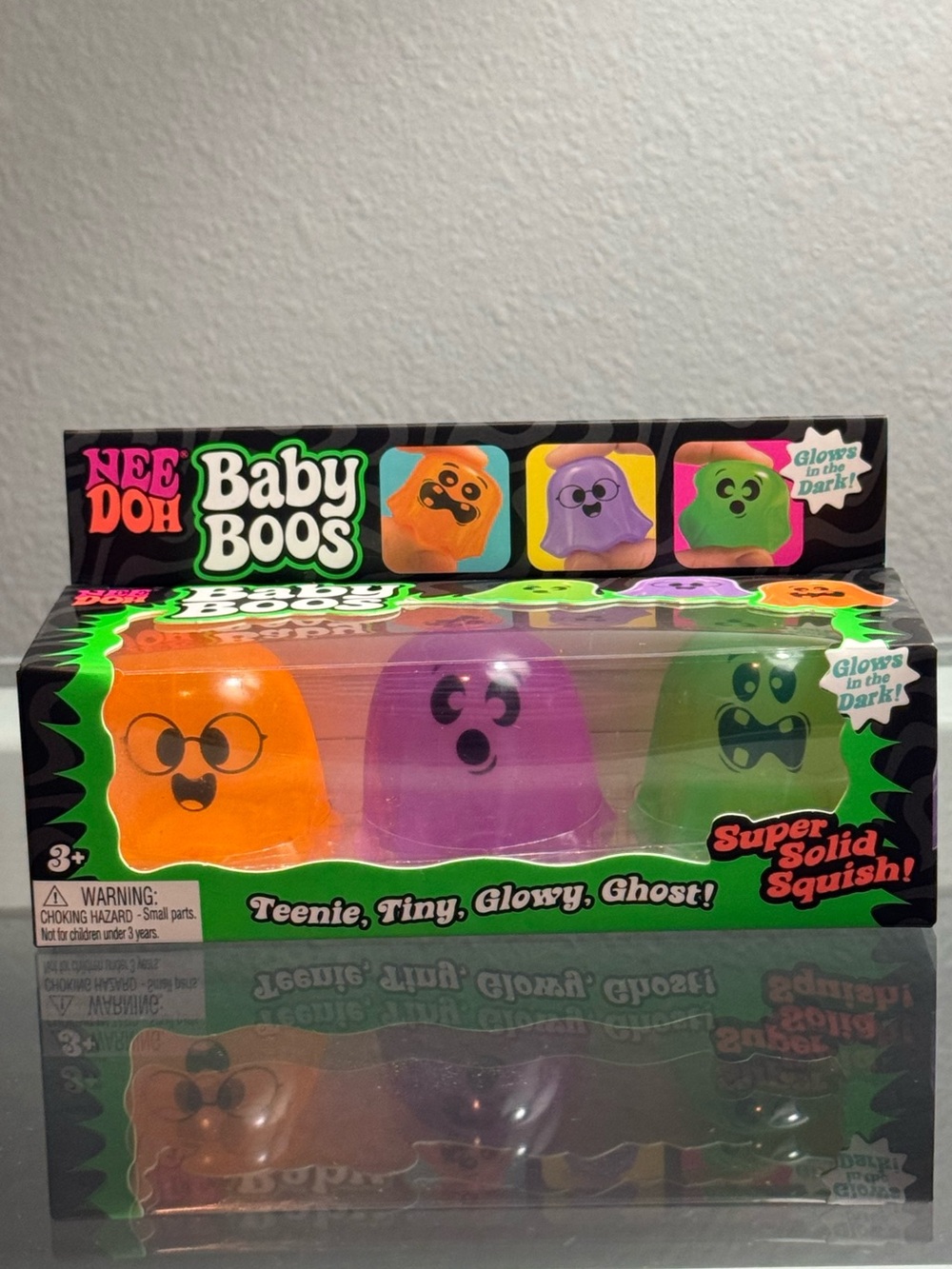 Needoh Halloween Baby Boos Ghost Glow in the Dark Set!